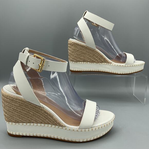 Ralph Lauren Shoes - NEW Lauren Ralph Lauren Women Hilarie Leather Espadrille Sandal White Size 9.5B